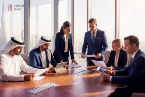 Crimson Legal team strategizes inside a law office