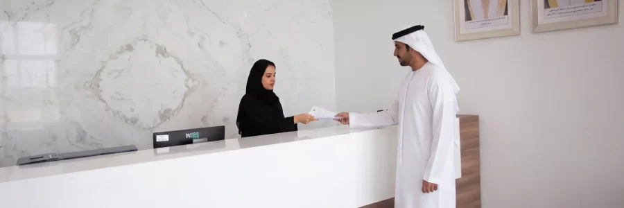 An expert lawyer from Crimson Legal firm submitting company documents on behalf of a client