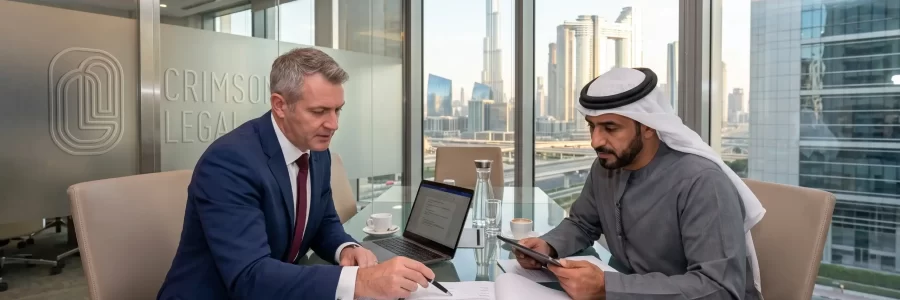 Expert guide on selecting a UAE legal advisor,Explore mainland vs free zone laws, tax compliance, and business protection with Crimson Legal.